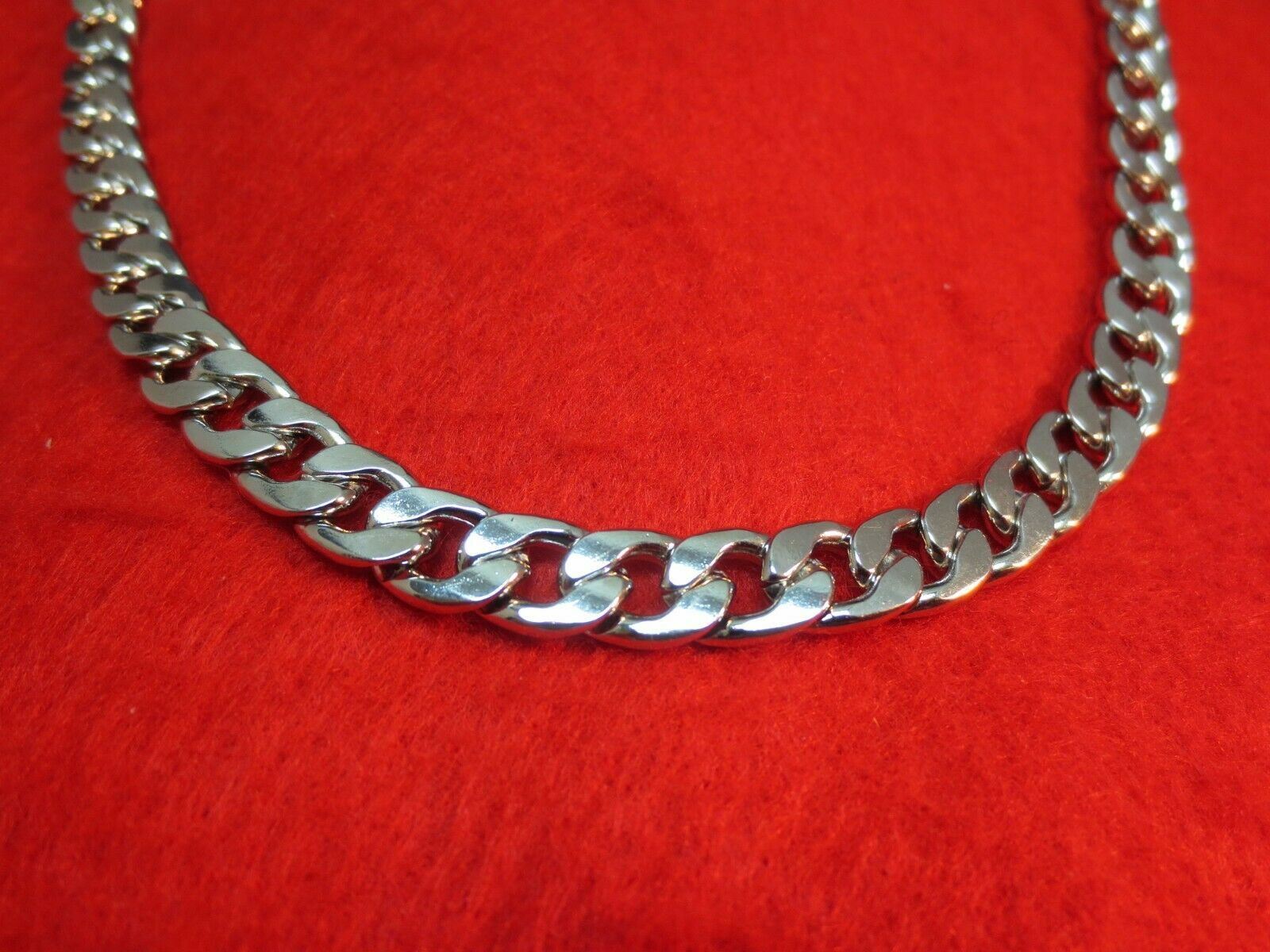 36″ MENS STAINLESS STEEL SILVER 9MM CURB CHAIN NECKLACE WITH SPECIAL CLASP