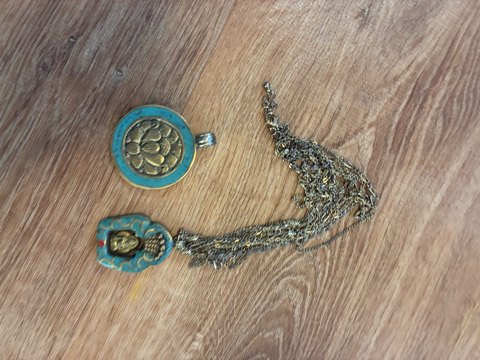Buddha Pendants bracelet earrings from Nepal Handmade Jewelry Lot of 5