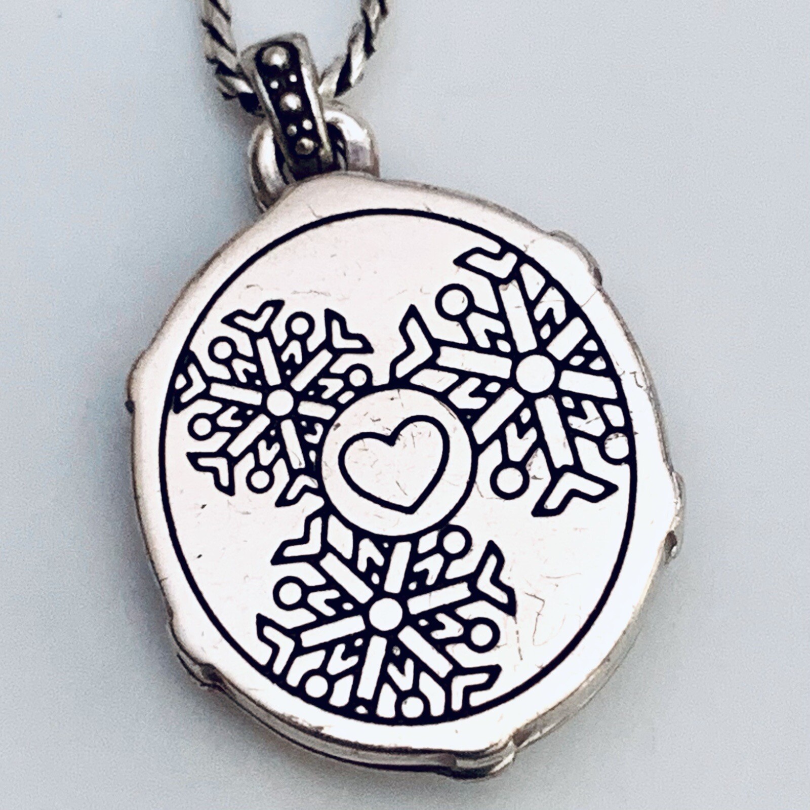 Brighton WINTER SPARKLE Snowflake Locket Holiday Necklace Photo $58 NWOutlet Tag