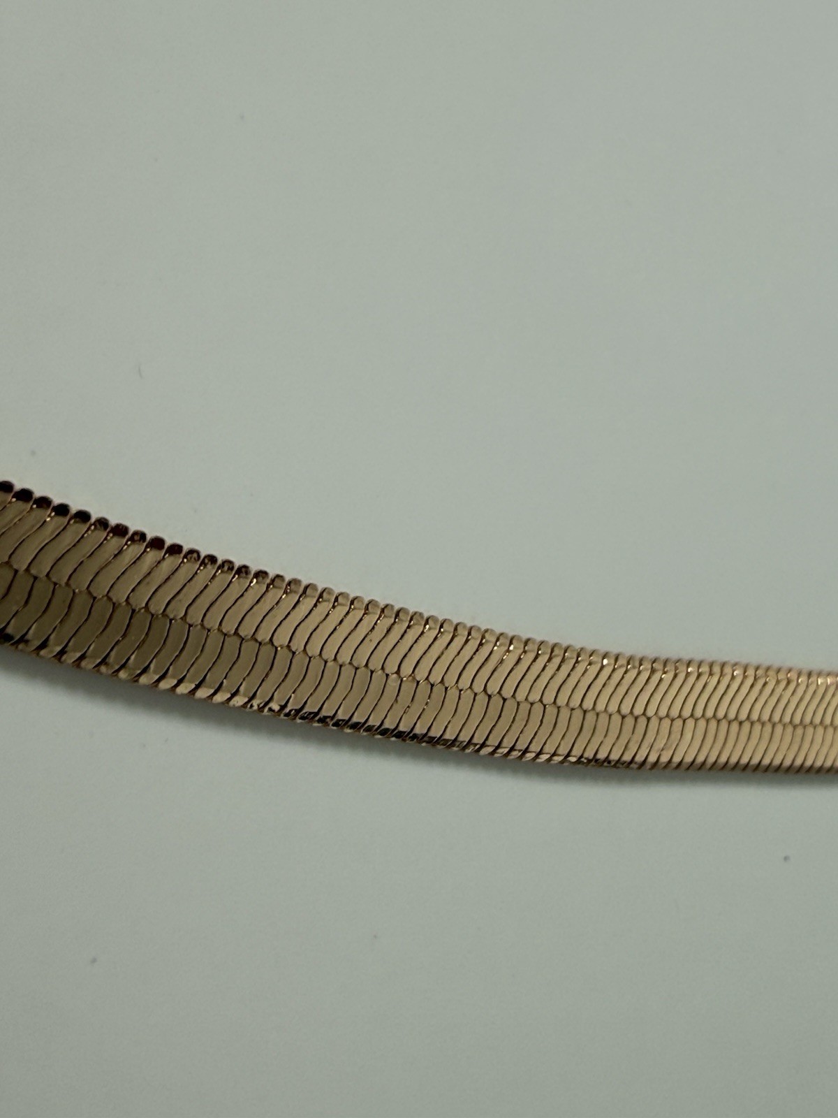 NEW 14k Gold Plated Herringbone Flat Necklace Chain 23.5”
