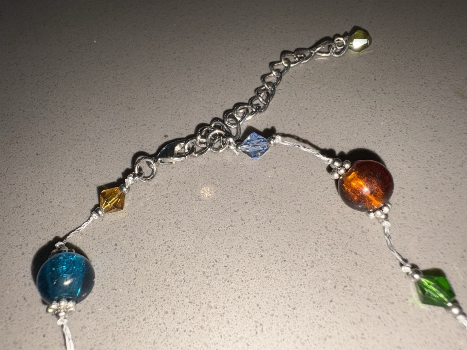 Premier Designs Multicolor Glass & Crystal Beaded Necklace Adjustable