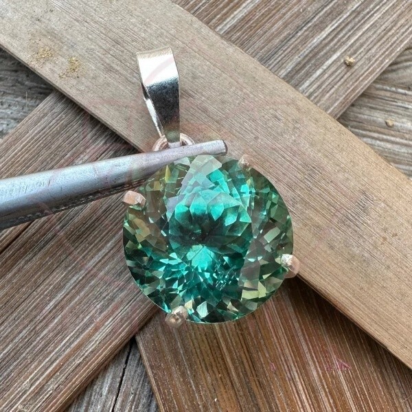 Certified 25.90 Ct Natural Paraiba Tourmaline Loose Gemstone Pendant 925 Silver