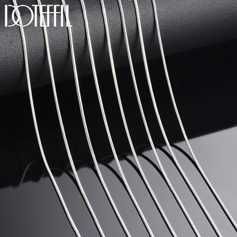 10 or 5PCS wholesale 925 sterling solid silver 1MM 16-30inch snake chain necklac