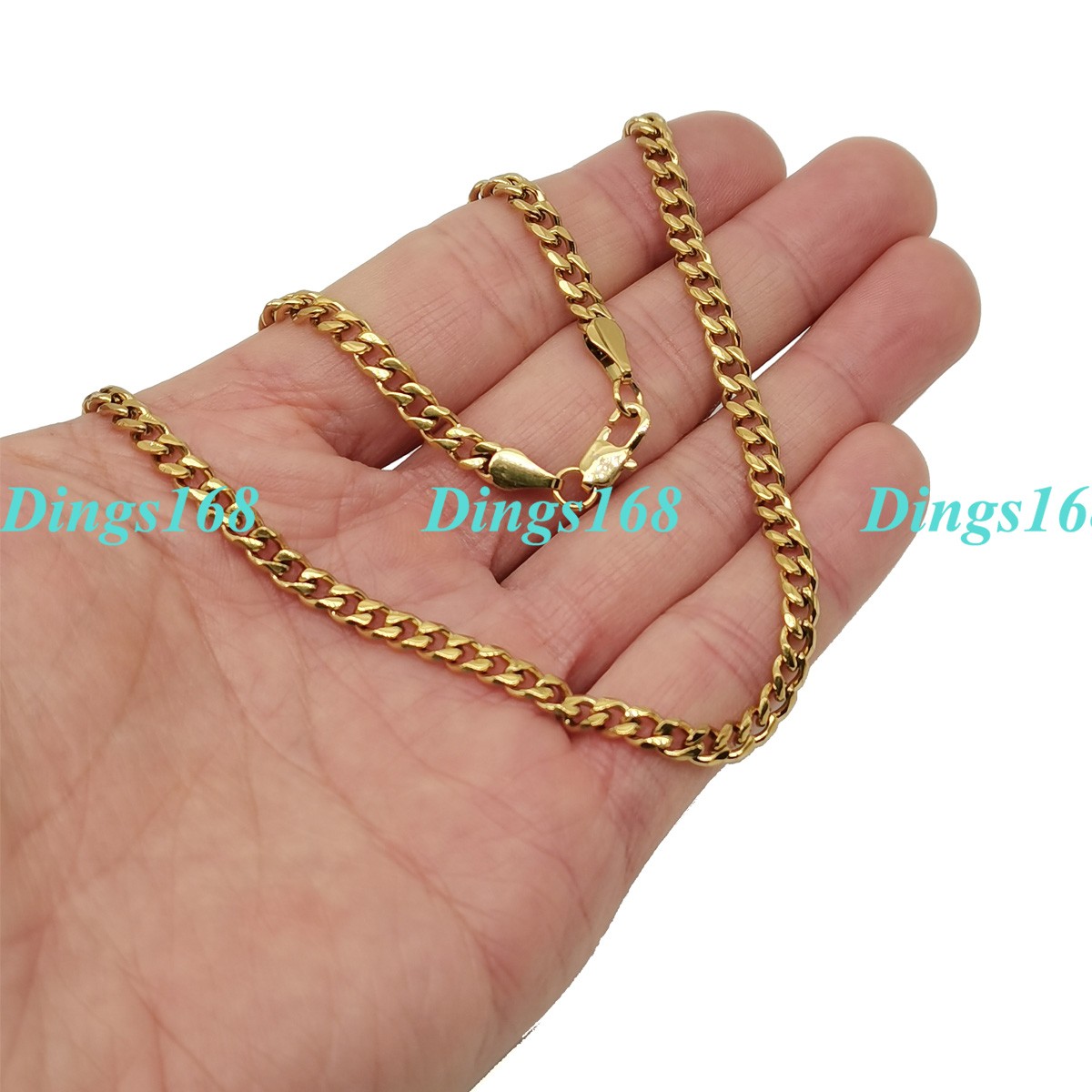 Genuine 18K Yellow Gold Plated GP Italian 16-32″ Miami Cuban Chain Necklace G062