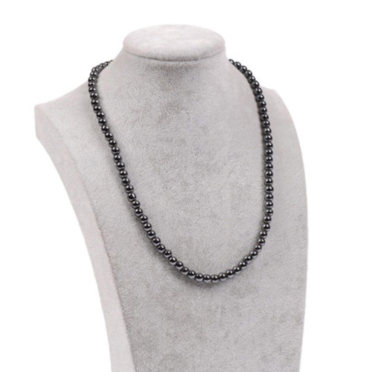 Fashion Black Magnetic Hematite Beads Health Care Necklace Women Men Jewelry
