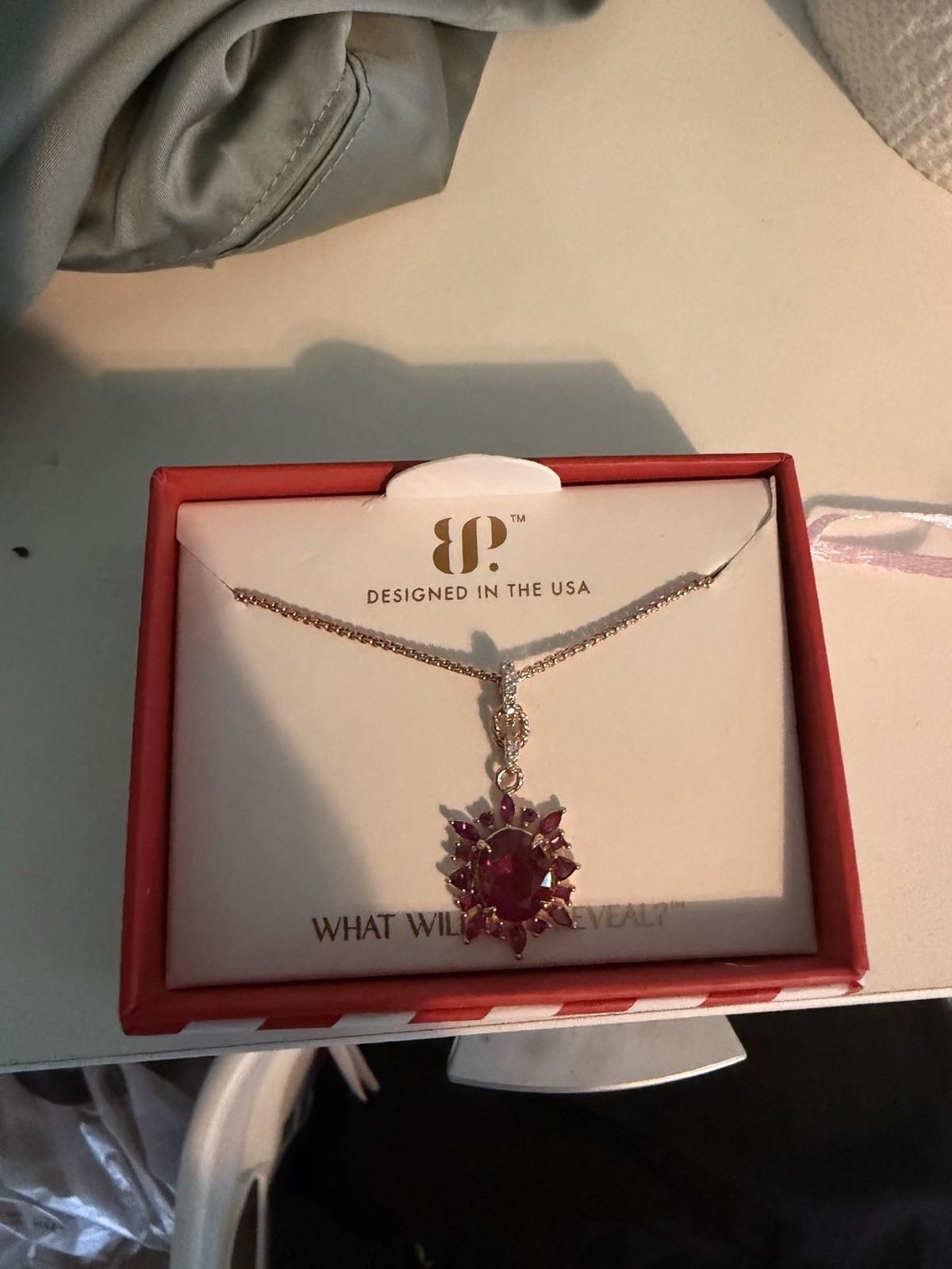 BP July 2025 Birthday “The Fiona Necklace NK50282 on Rose Gold Plating