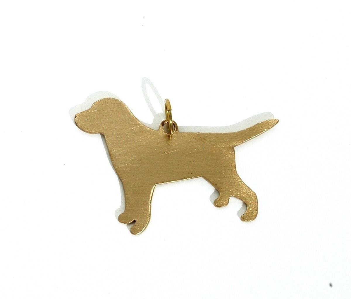 2x Brass Labrador Lab Dog Stamp Blank Tag for Engraving HandStamping NO Necklace