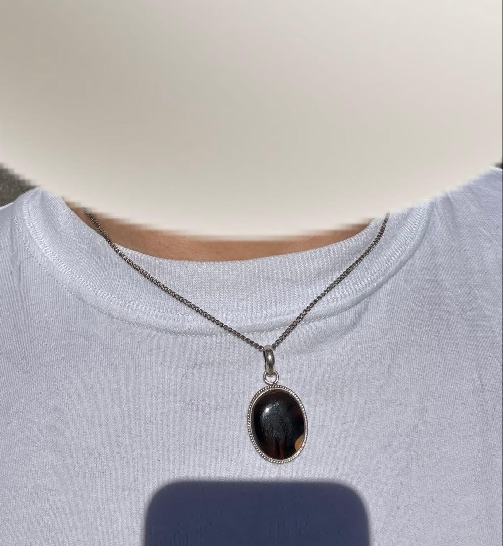 Vintage 925 Stone Power Stone Necklace