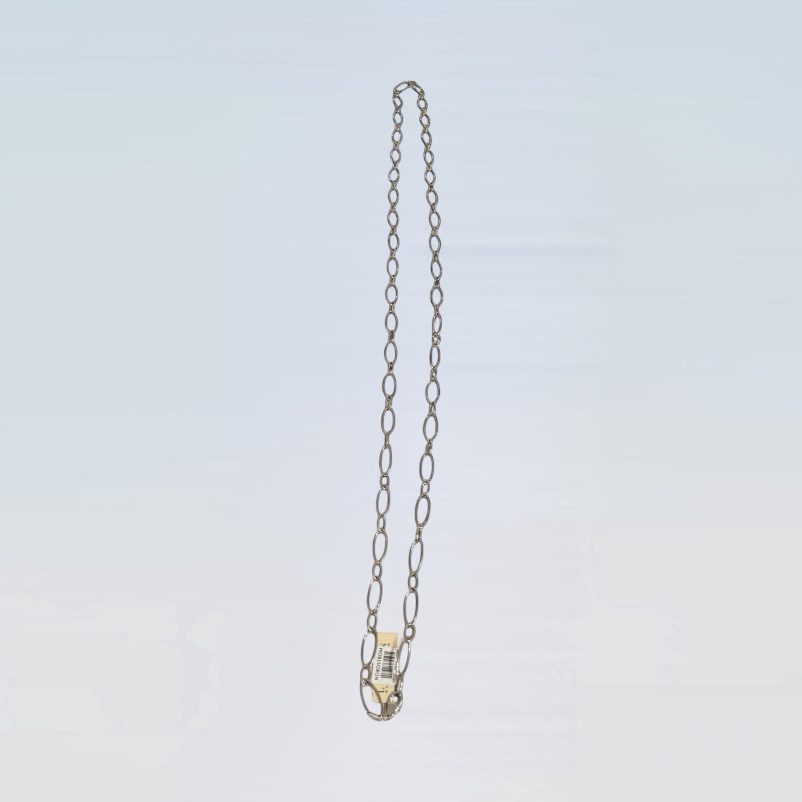 60” Lauren Ralph Lauren Silver-Tone Oval Link Chain Necklace NWT Nordstrom 62 g