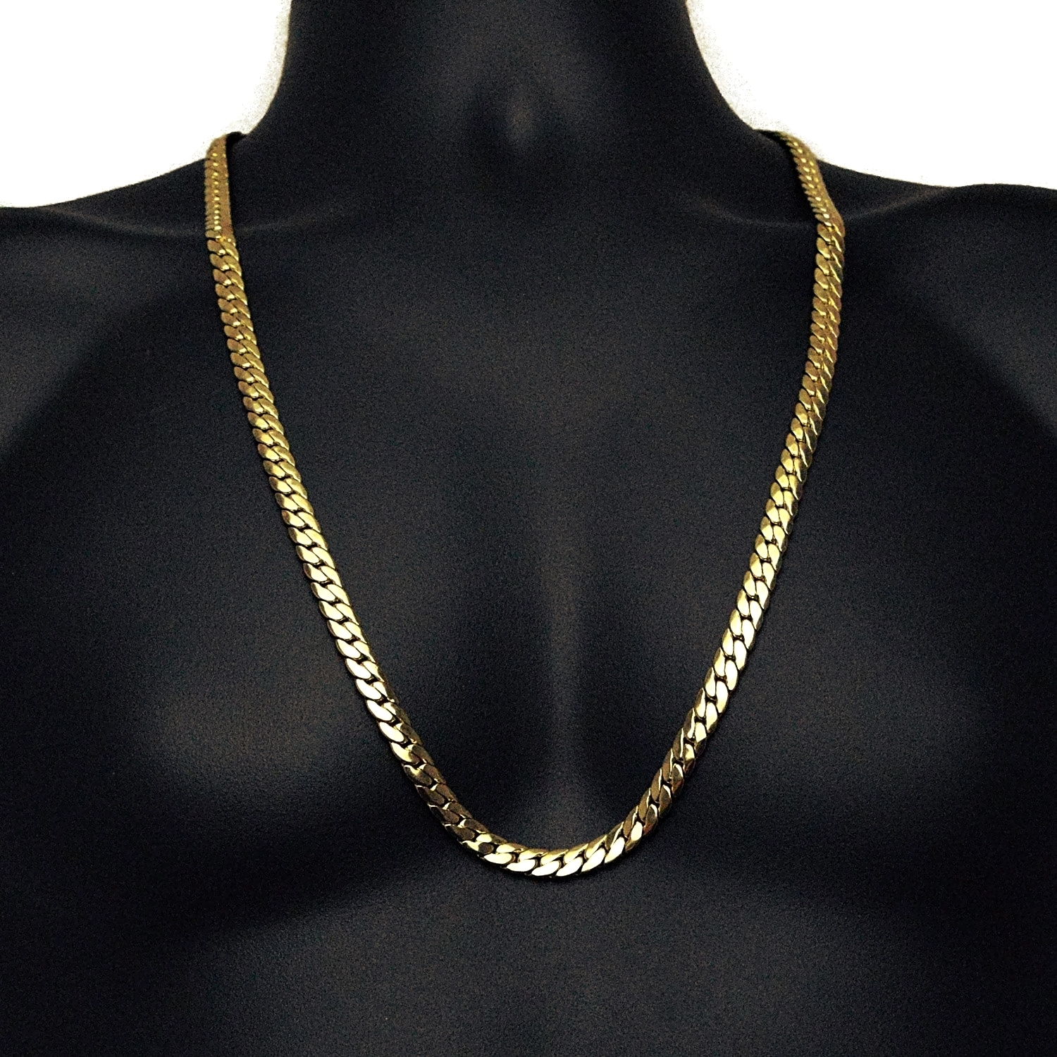 Miami Cuban Link Chain 14k Yellow Gold Plated 5-12 mm Wide 20″ 24″ 30″ Necklace