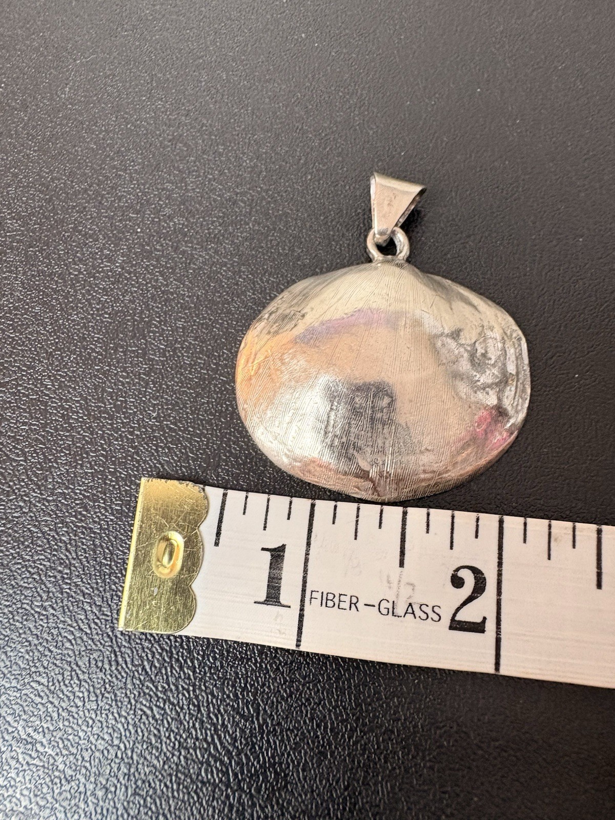 Mexico Sterling Silver Oval Charm Pendant Disc with Bail Metal Pendant