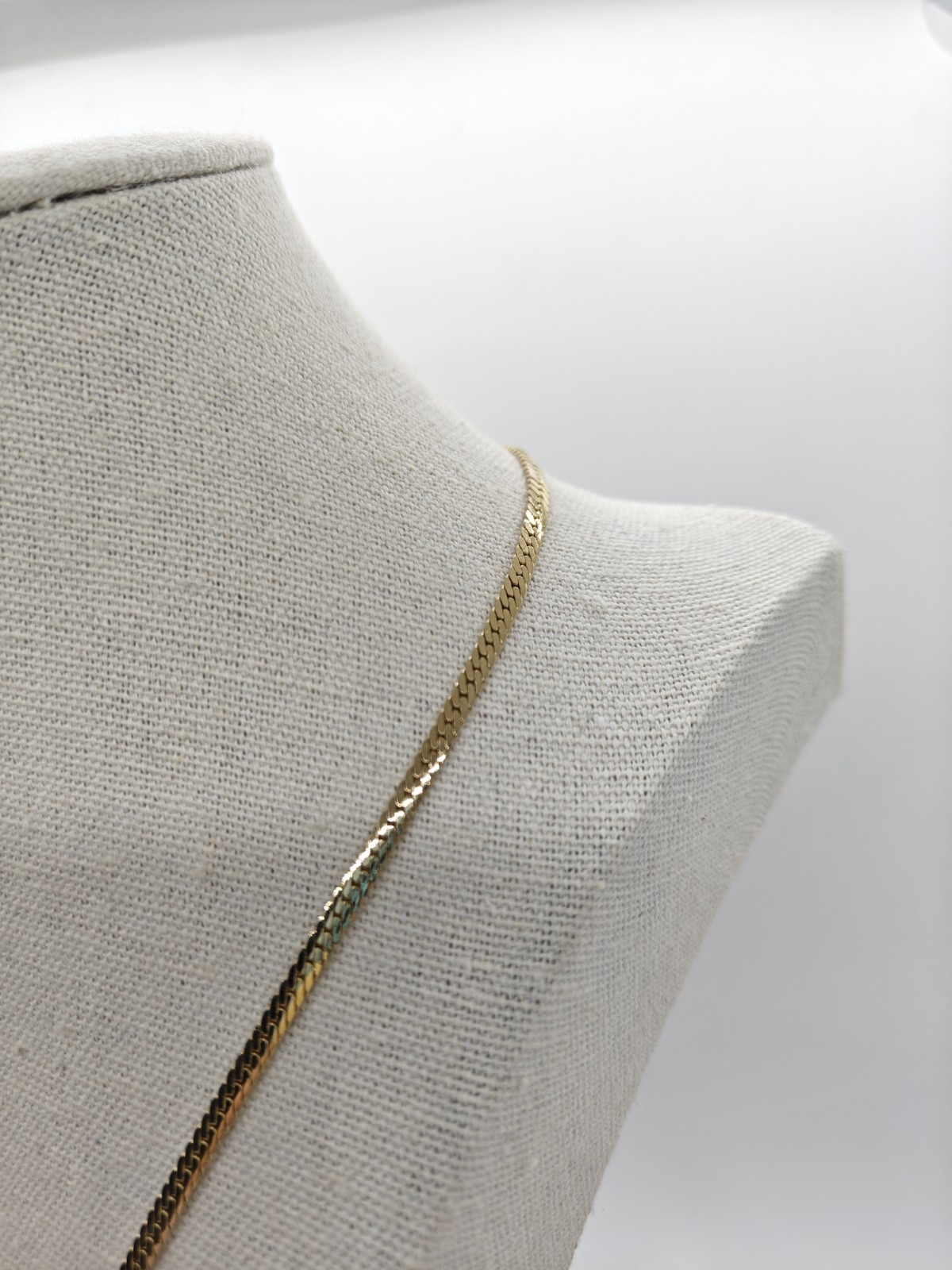 Vintage Ambassador Gold Tone Chain Herringbone Minimalist
