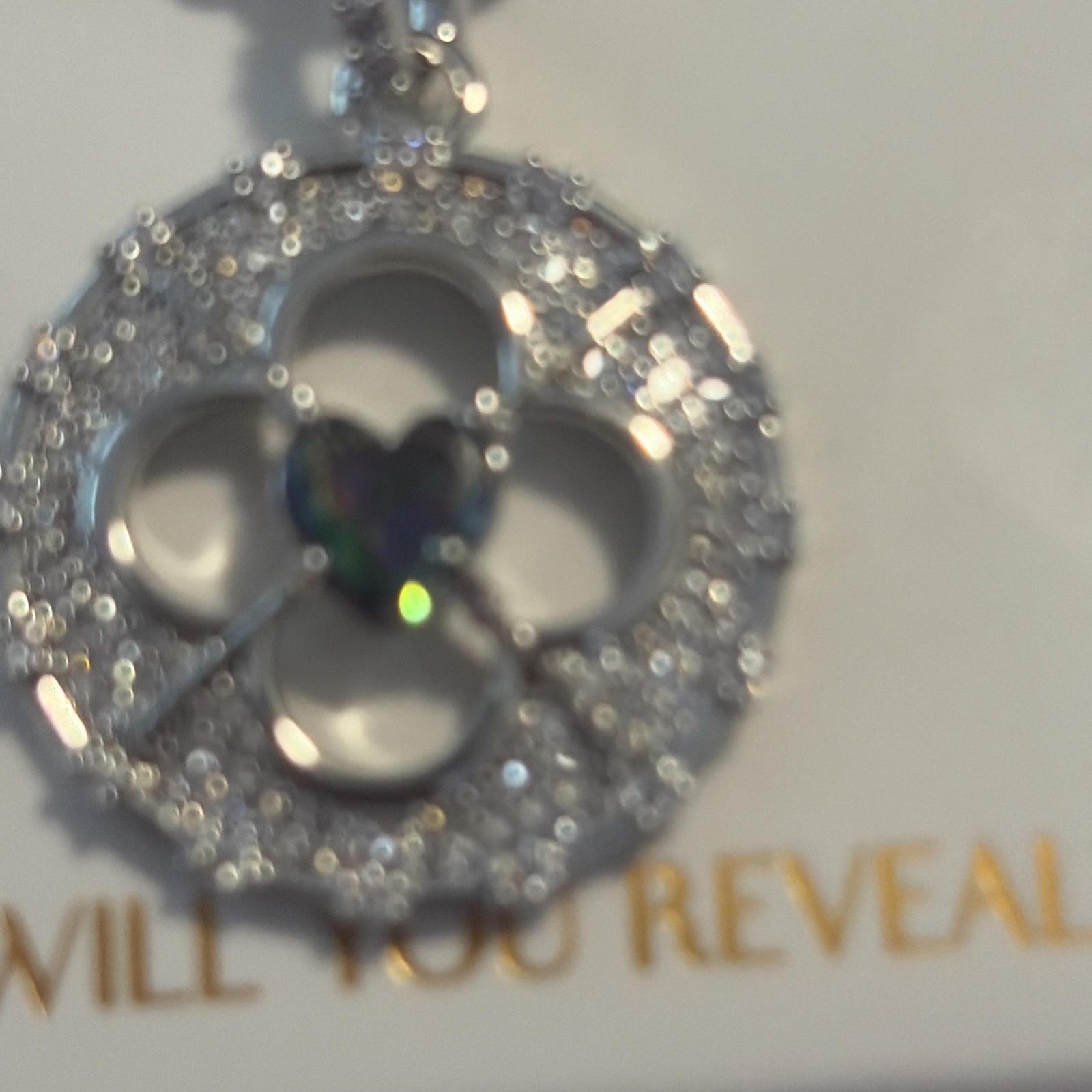Bomb Party June 2026 NK76173 Designer Details, clover heart necklace NIB