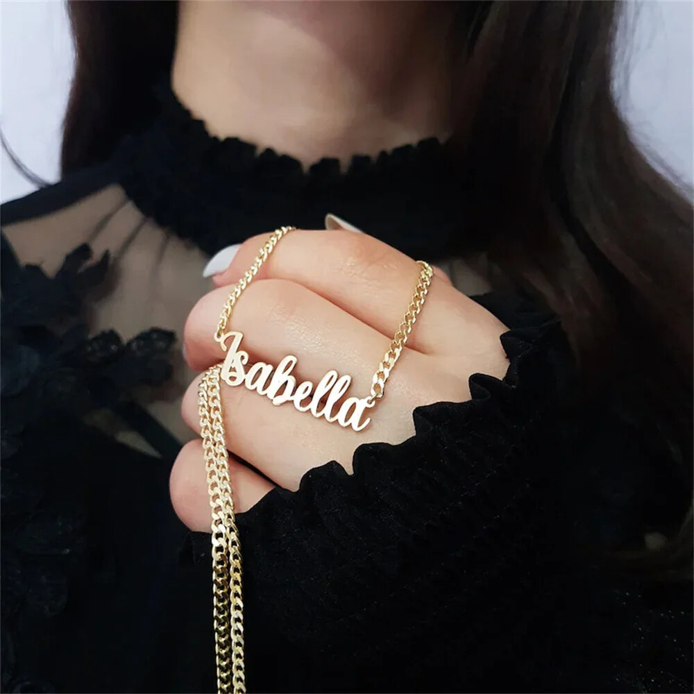 5mm Cuban Stainless Stee Chain Personalized Name Necklace Customised Necklace