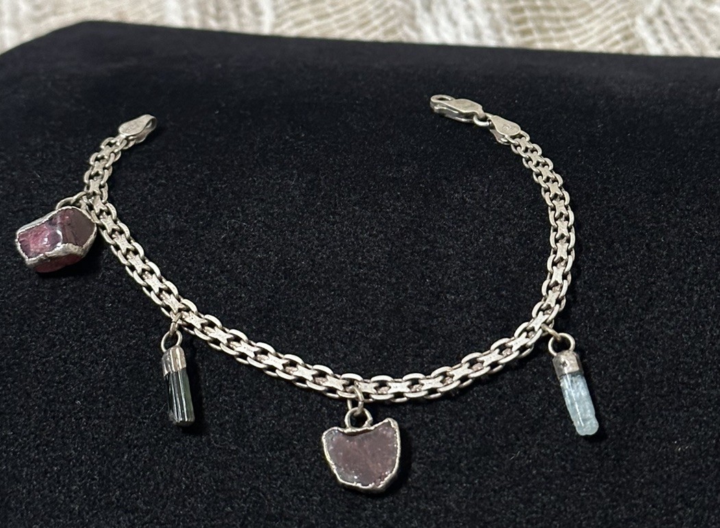 Sterling Silver Vintage Chain Bracelet 7in 6.5g Made In Italy