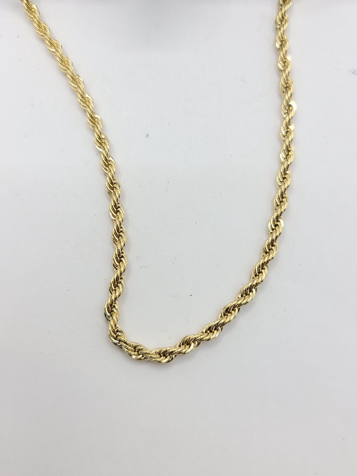 D. Louise Rope Necklace 3mm Gold Plated 19″ L