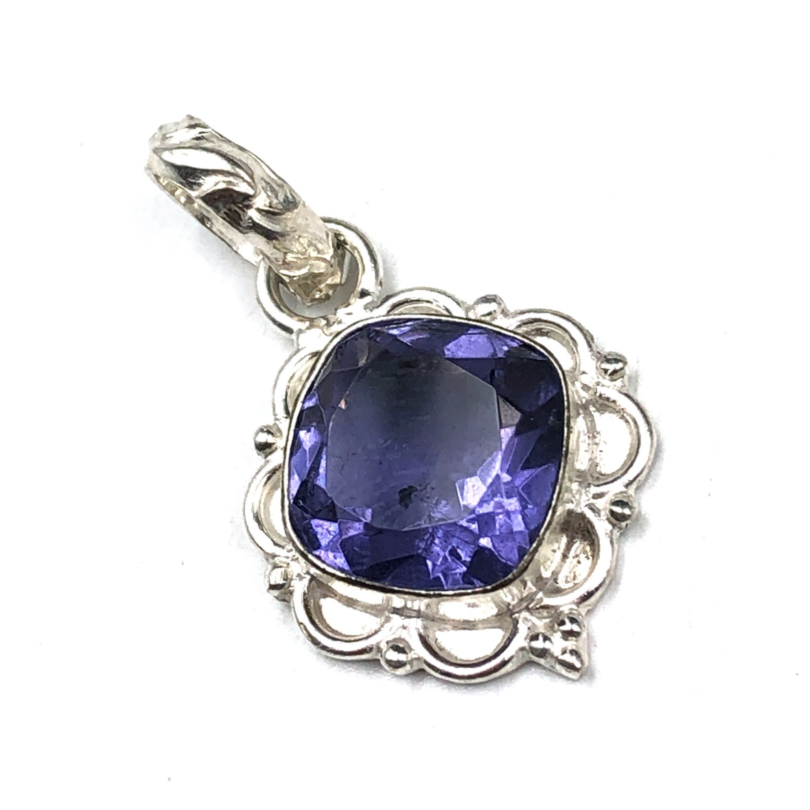 Iolite Gemstone Handmade Jewelry Sterling Silver Gift For Love Pendant 1.5″
