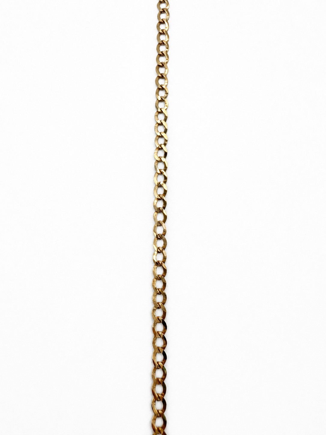 10K Solid Gold Curb Link Chain Necklace 24″ Unisex-Cadena Barbada Oro Solido 10K
