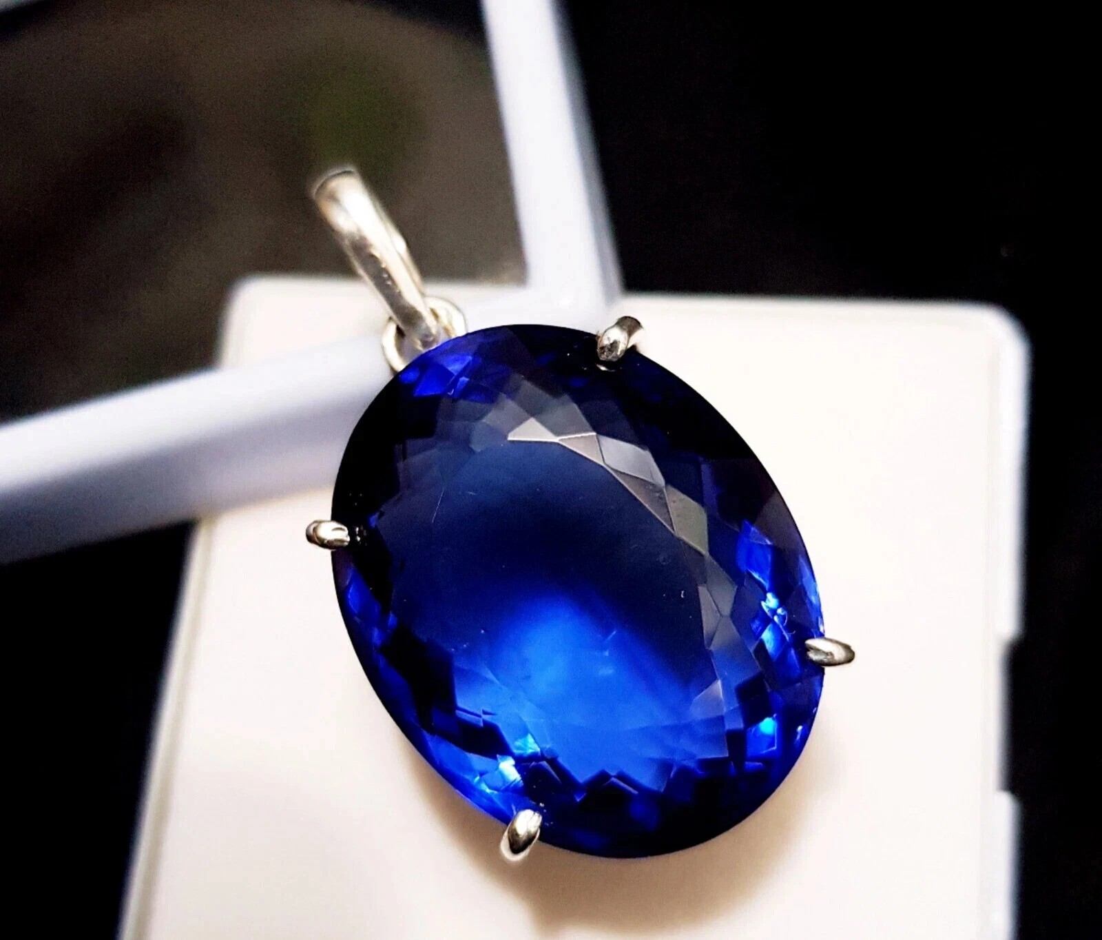 Certified AAA Natural Oval Cut 91.45 Ct Blue Topaz Pendant Loose Gemstone