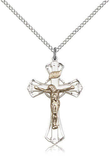Gold Filled Crucifix Pendant For Women On 18 Chain – 30 Day Money Back Guara…