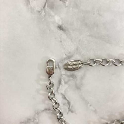 【In Box/Drawstring】Vivienne Westwood Medium Orb Necklace Pink Silver Top 6.5cm