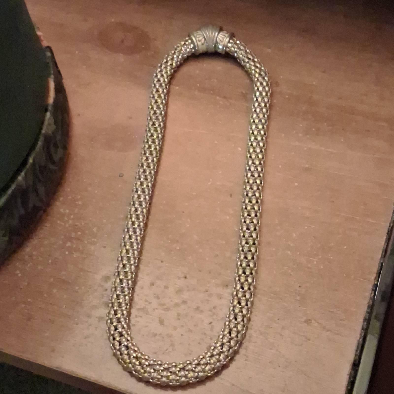Gold Tone Rope Chain Necklace Metal Chain Style No Stone 0 Gemstones Undated