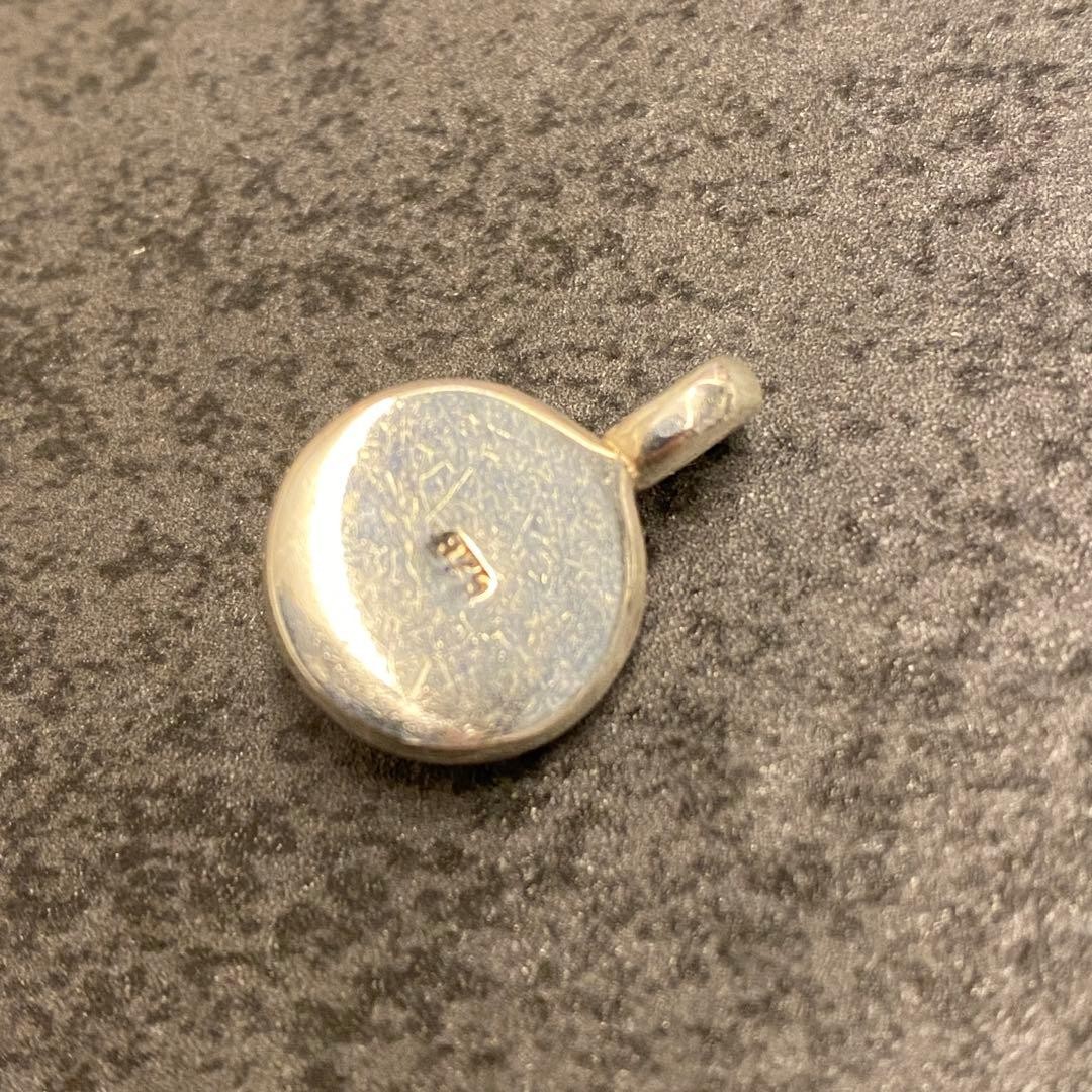 Vintage Silver Pendant Top, 925 Sterling Silver, Coral-Like Orange Natural Stone