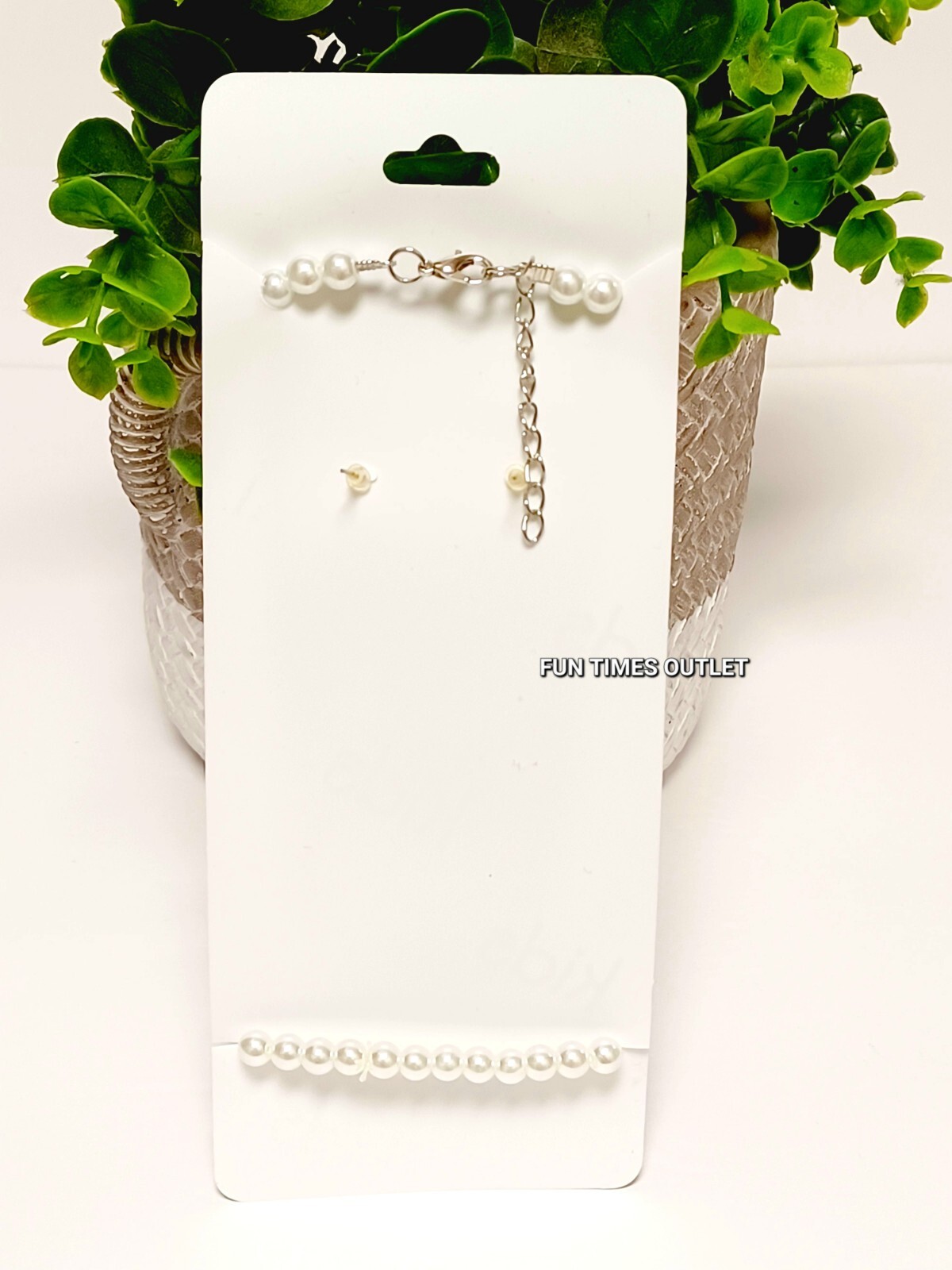 Flower Girl Pearl Necklace Set Earrings Bracelet Adjustable Fashion Jewelry
