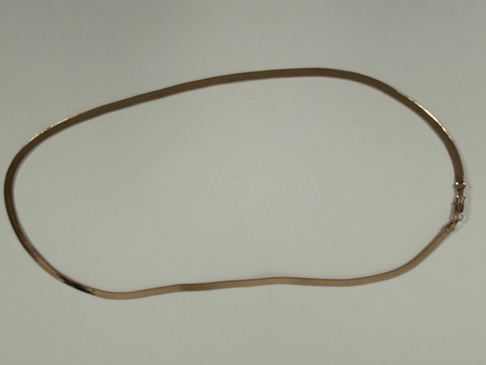 NEW 14k Gold Plated Herringbone Flat Necklace Chain 23.5”