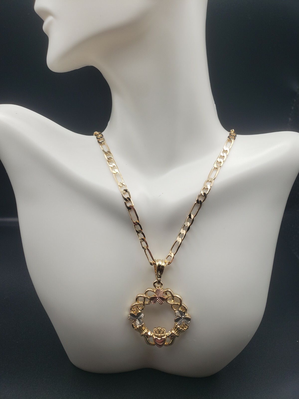 14K Oro Laminado 24 inches long Necklace With Charm