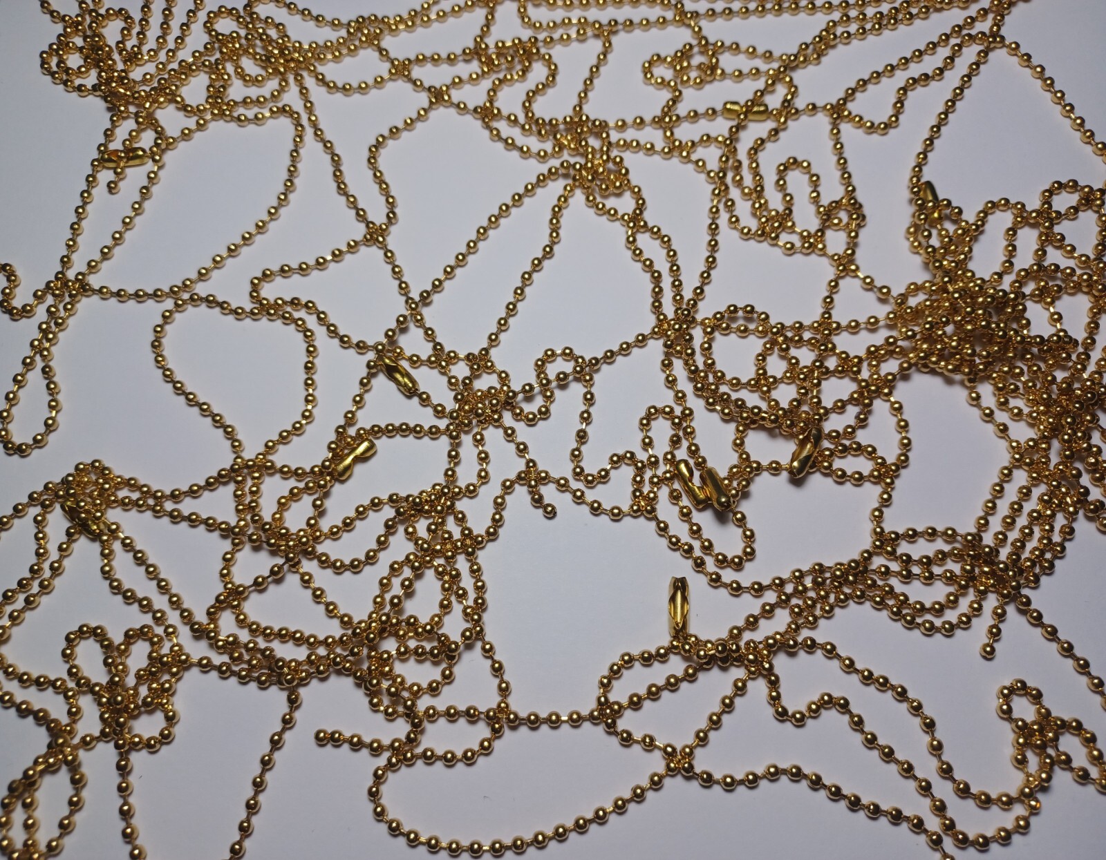 Brass Military 2.4mm Ball Bead Dog Tag Chain Necklace Sizes 24″25″27″28″30″