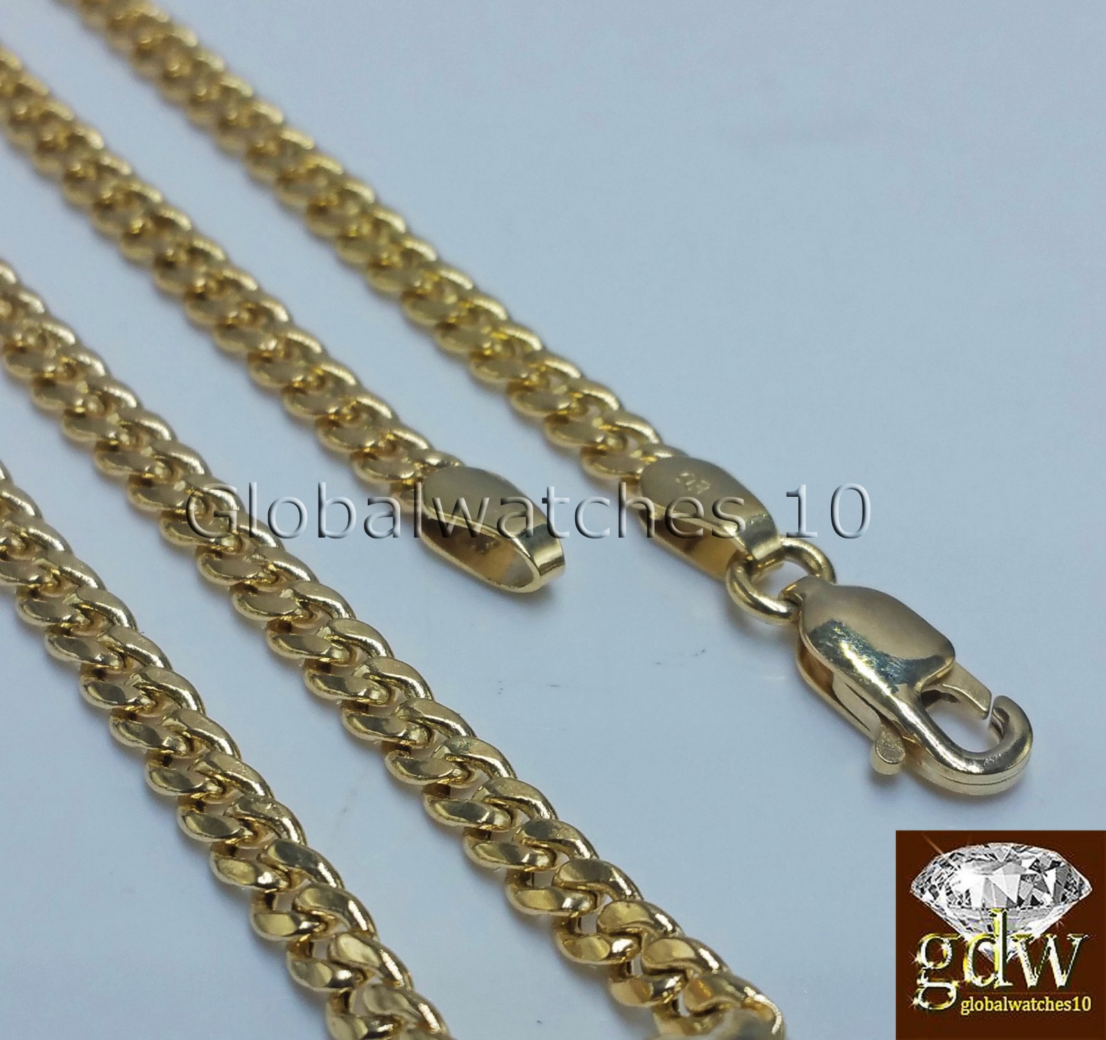 Real 10k Yellow Gold Jesus Cross Charm Pendant 18″ Miami Cuban Link Chain SET