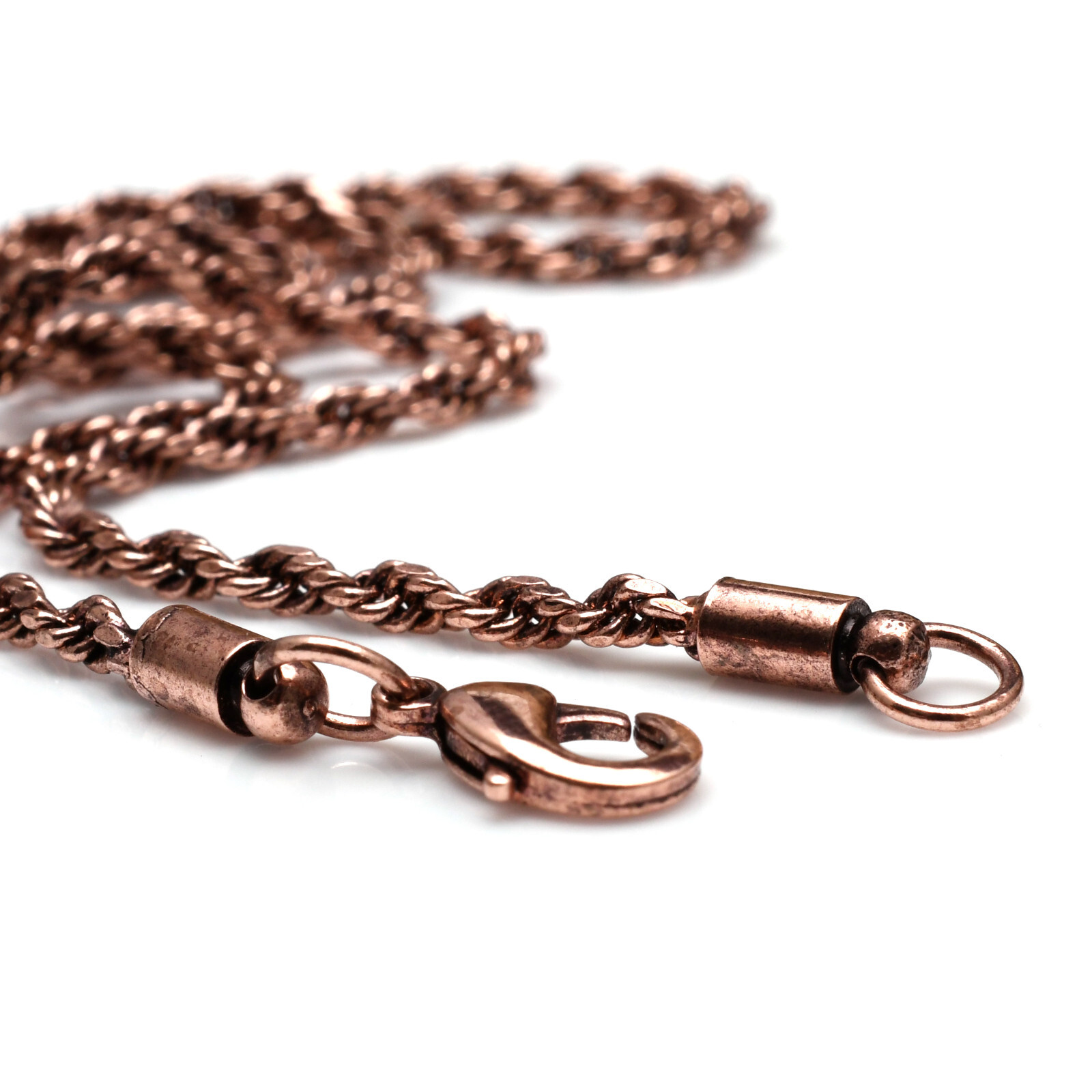 Copper Wire Chain With Hook or Lobster Clasp Solid Finished Copper Chain