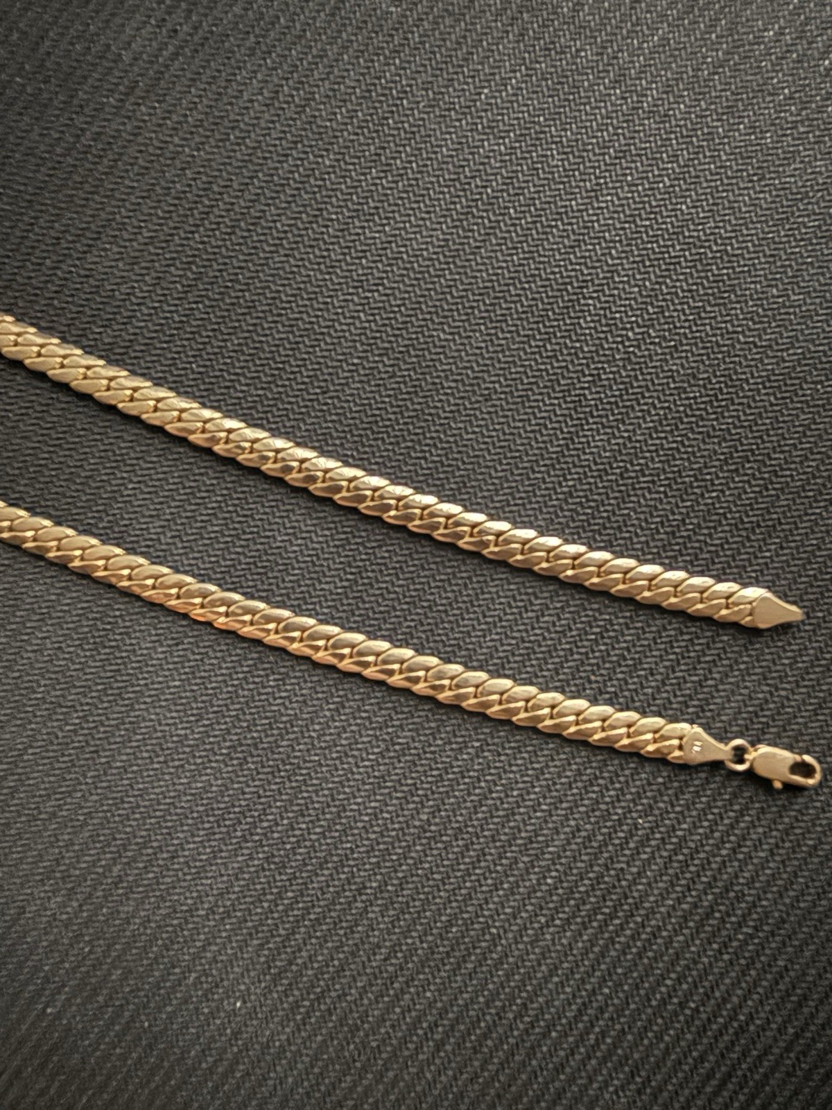 22 inch 14k Yellow Gold plated Curb Link Chain Necklace