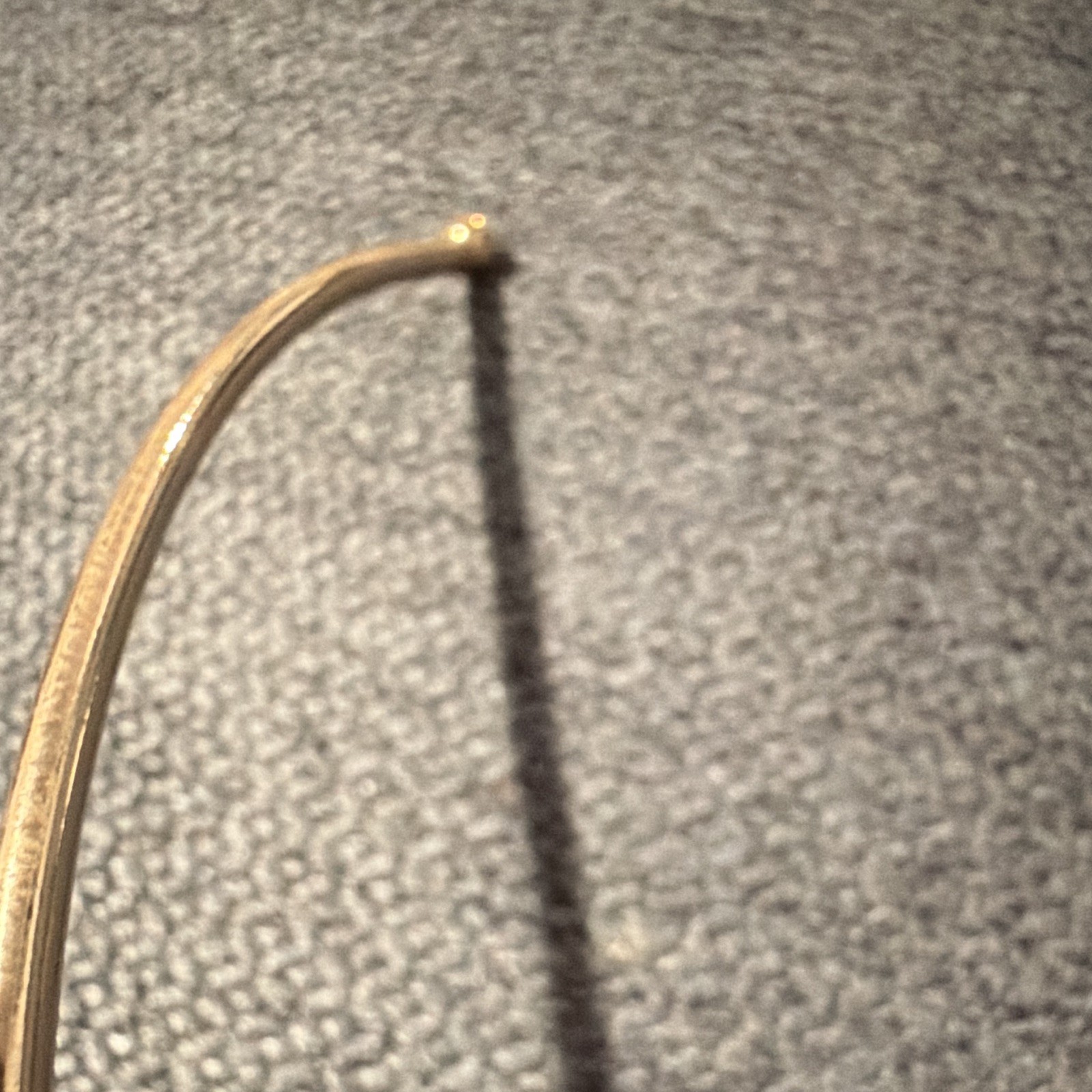 Gold Tone V Shaped Metal Necklace