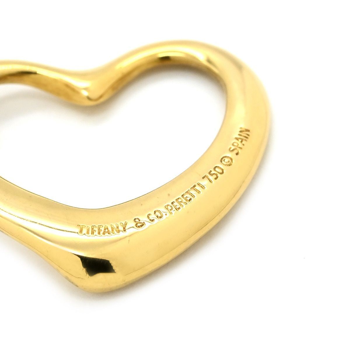 Tiffany & Co Necklace Open Heart Pendant Gold Tone ONE SIZE Used