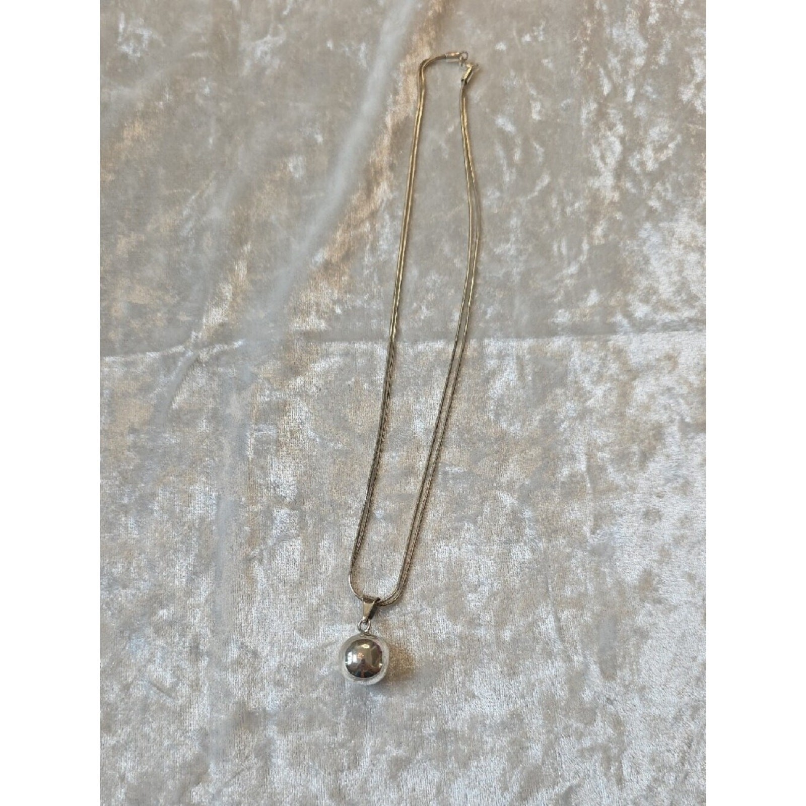 Sterling Silver Modern Minimalist Harmony Bell Necklace