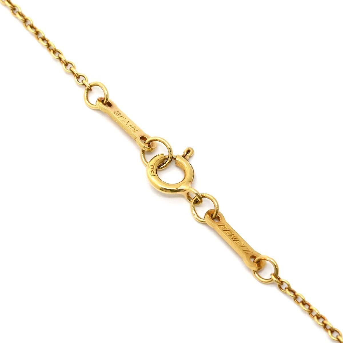 Tiffany & Co Necklace Open Heart Pendant Gold Tone ONE SIZE Used