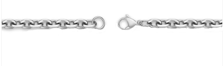 Stainless Steel Unisex Medium 6mm Oval link Chain 29
