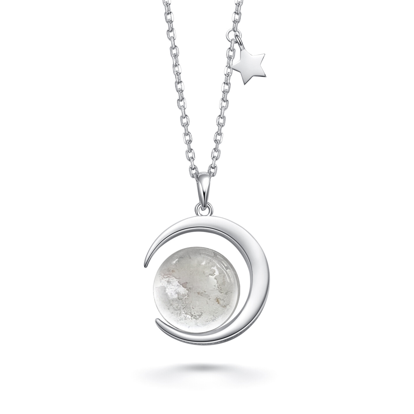 Real Moon Dust Meteorite Necklace, With a Sample from Lunar Meteorite NWA 5000