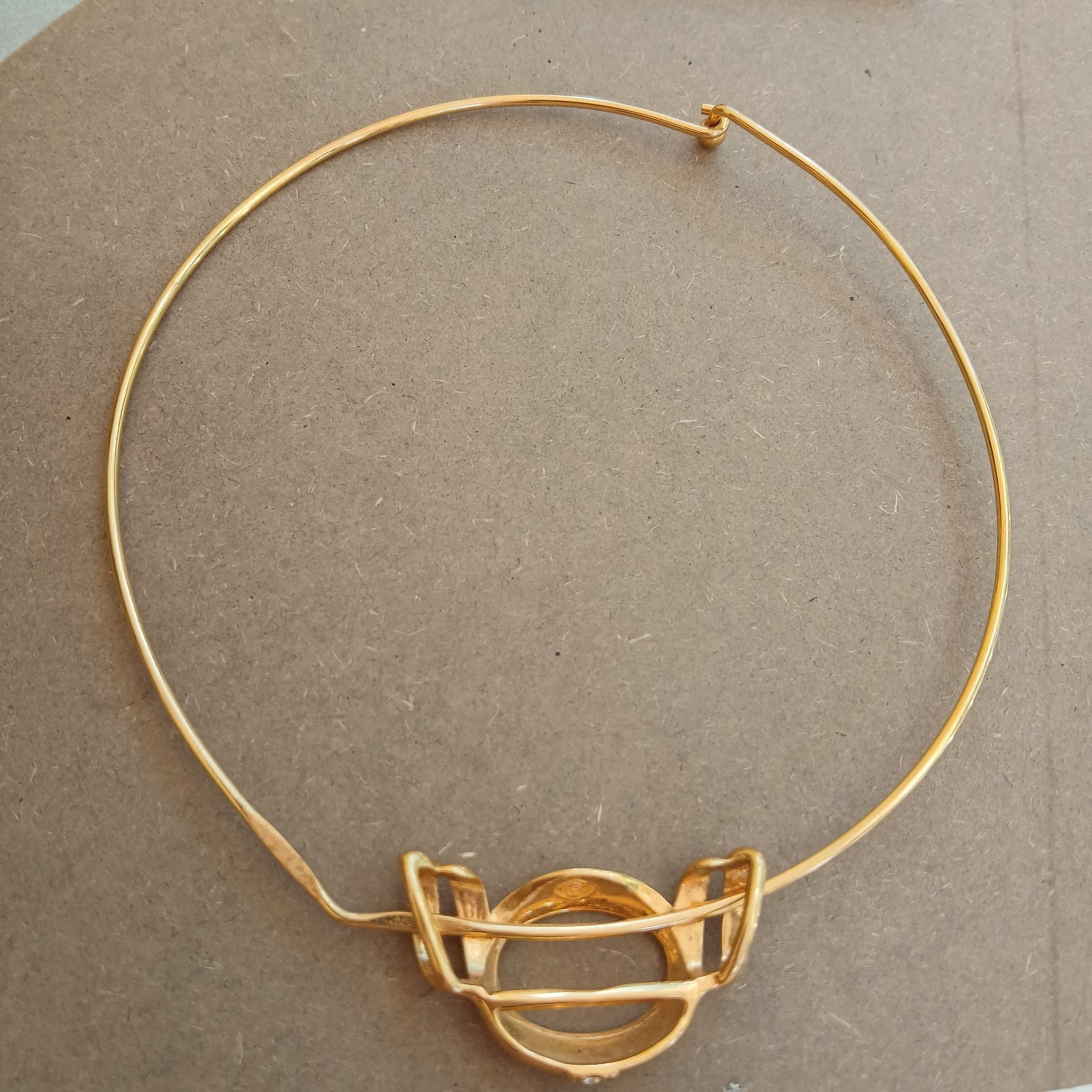 WOMEN’S WRAP AROUND CHOKER GOLD PLATED NECKLACE 16″ VINTAGE