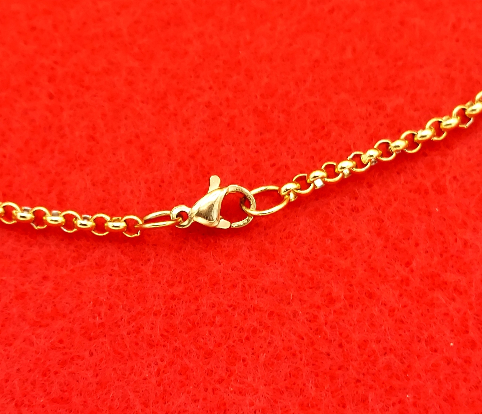 16 INCH GOLD STAINLESS STEEL 3MM ROLO LINK ROPE CHAIN NECKLACE-USA SELLER-GLD