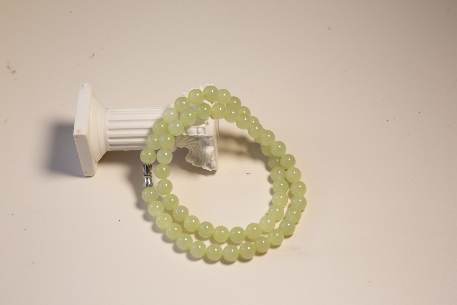 7mm High Grade Oily Yellow Nephrite Necklace｜高级若羌黄口和田玉项链
