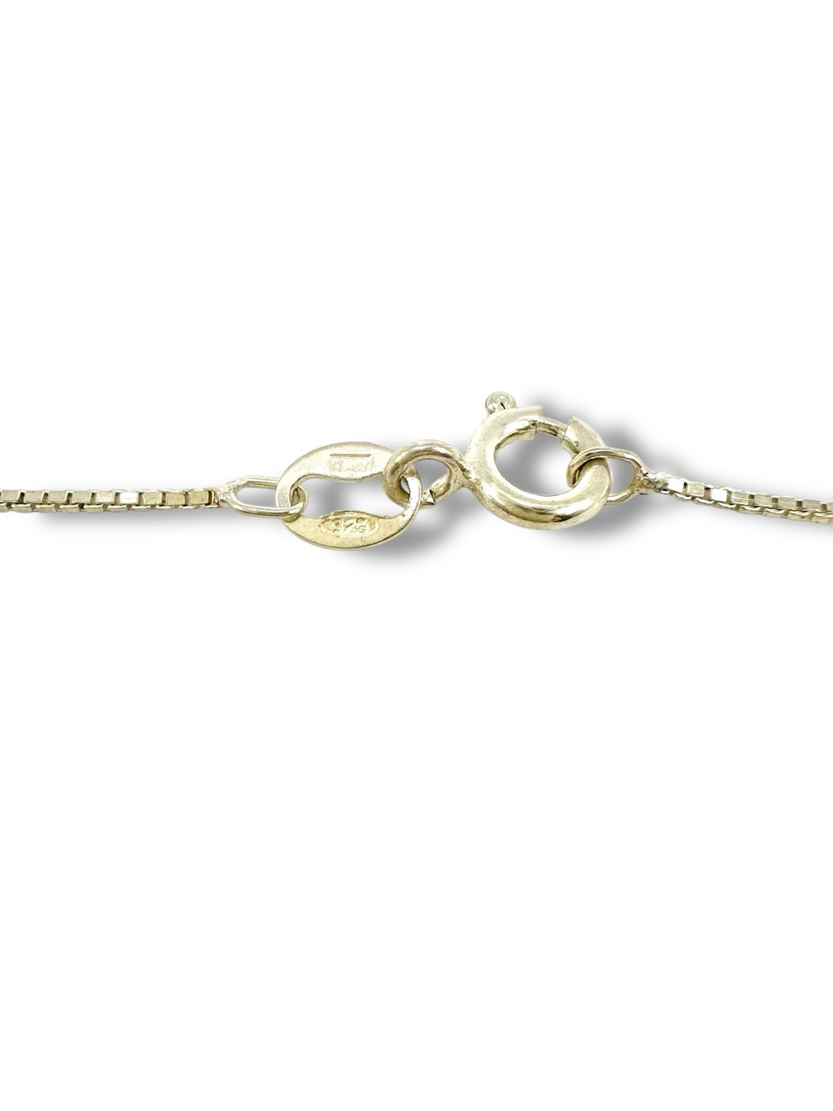 Italian 925 Sterling Silver Venetian Box Chain Necklace – 20”