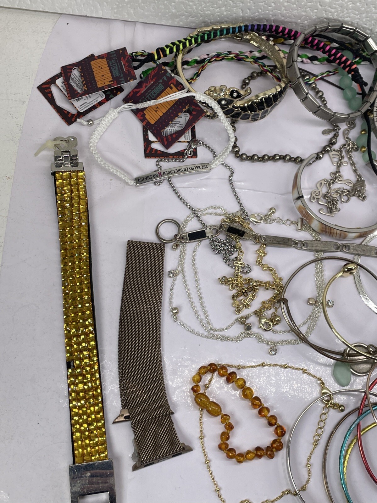 Vintage Lot of 50+ Assorted Bracelets Various Colors, Styles, Materials Women’s