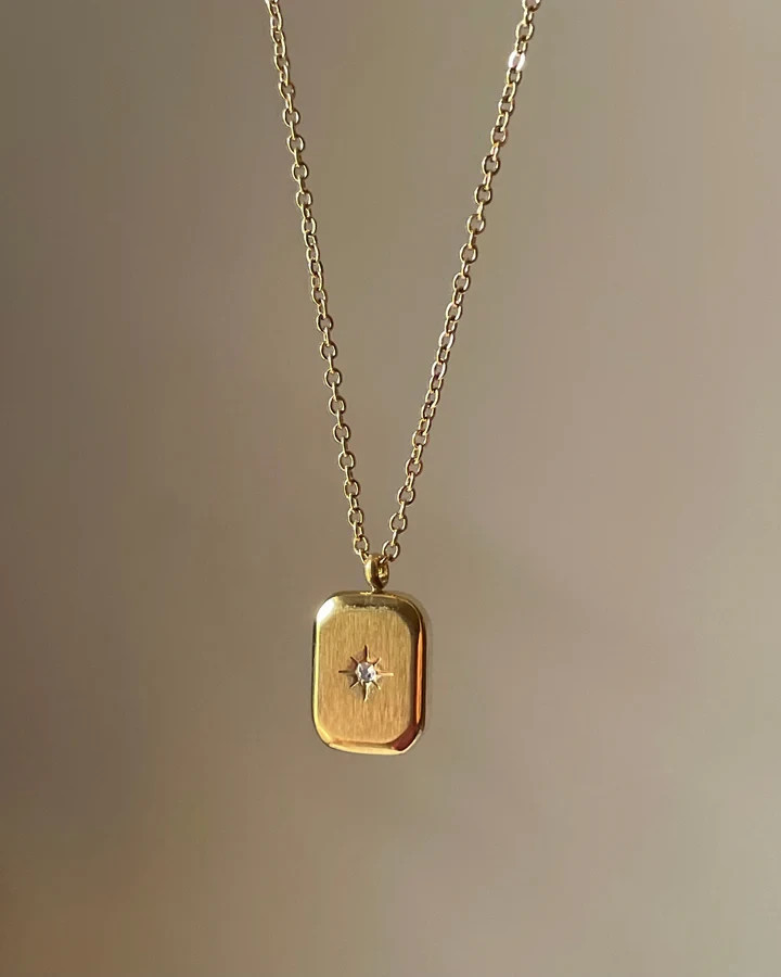 18K Gold Plated North Star Pendant Necklace for Women | Waterproof Anti-Tarnish