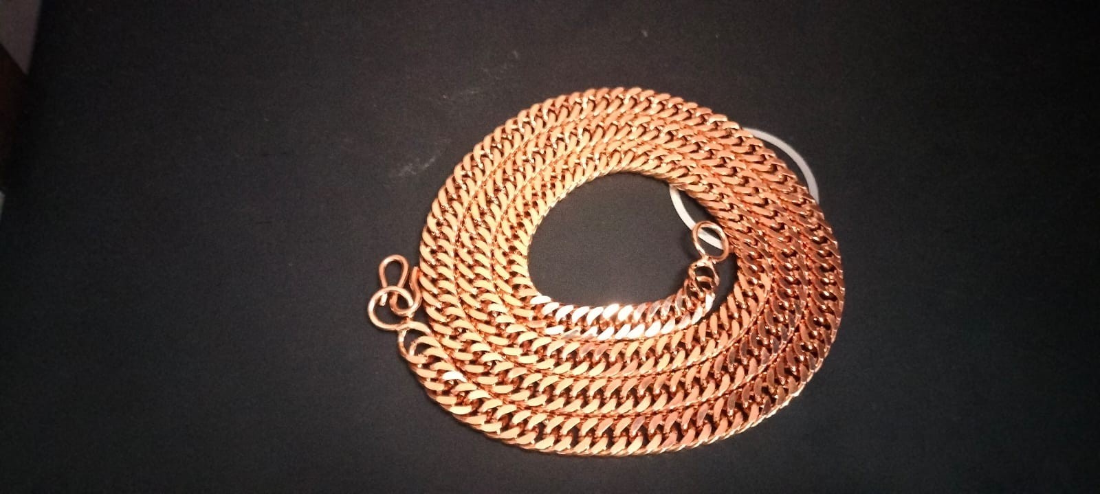 Pure Solid Coppe Chain Solid Arthritis Cuban Chain Curb Link Rider Unisex chain