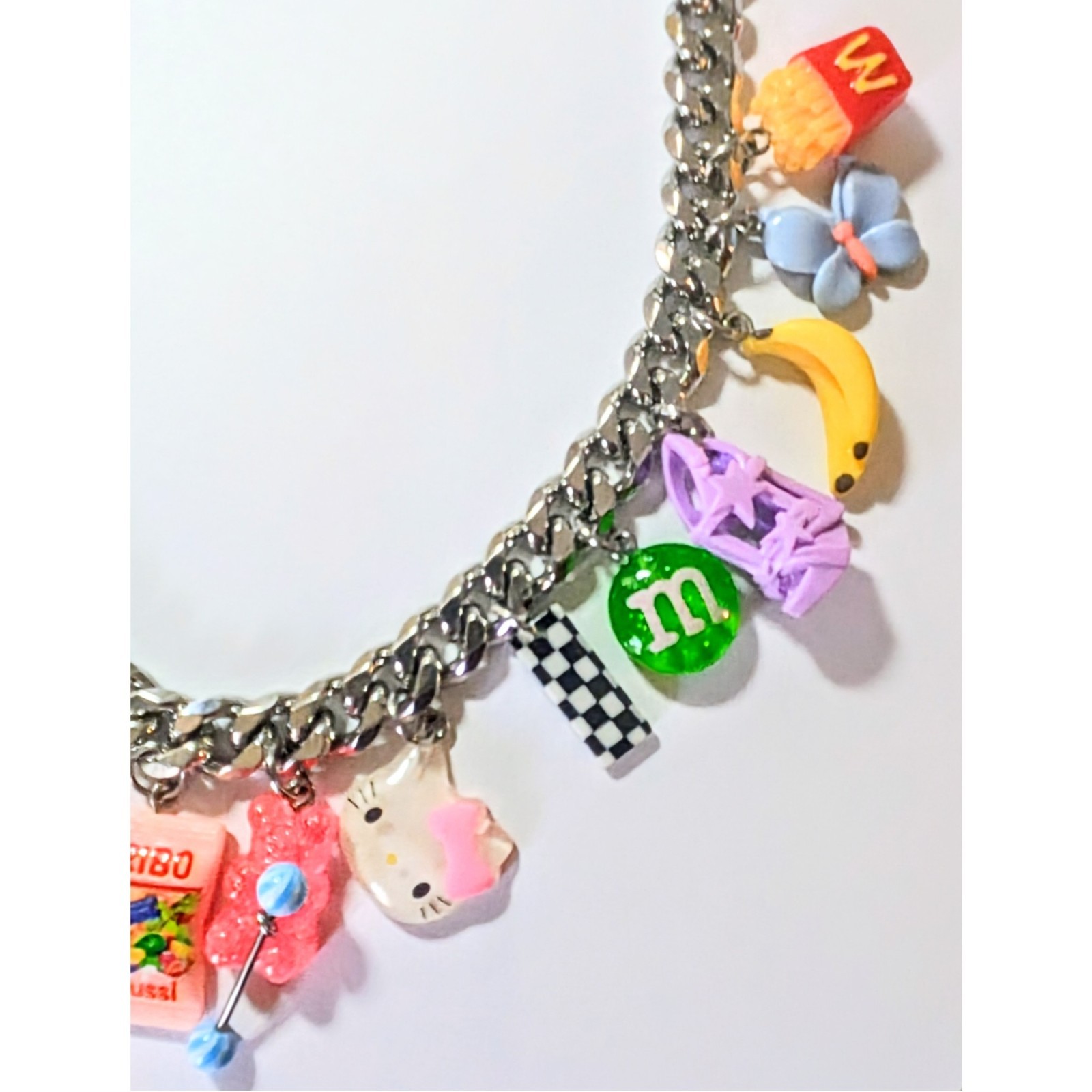 POP CULTURE Stainless Steel Chain Nostalgia Charm Necklace 17-20″