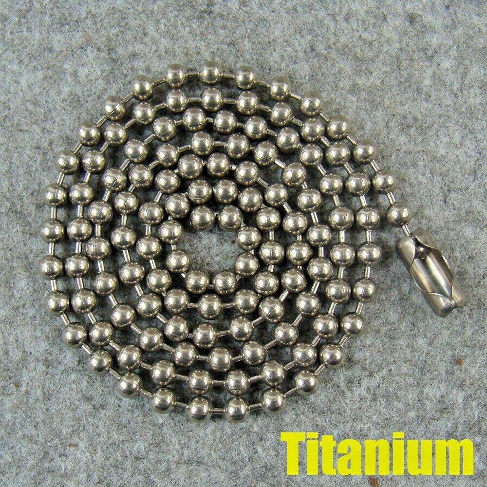 Pure Titanium Anti-allergy Necklace 4mm Ti Ball Chain Bead Chain Gift