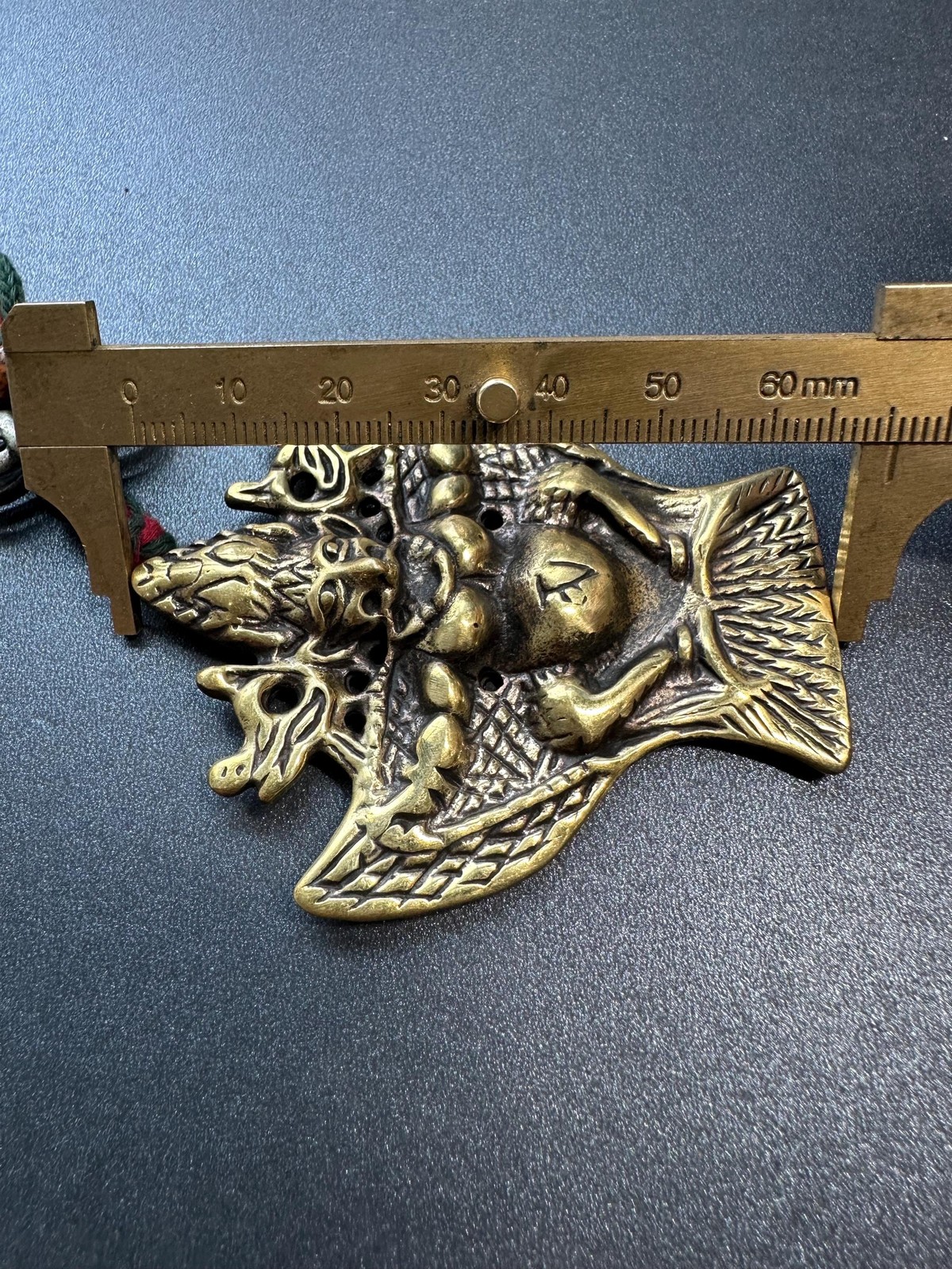 Nepal Tibet Buddhist Brass Garuda Suparna Talisman Pendant, Handmade Protection